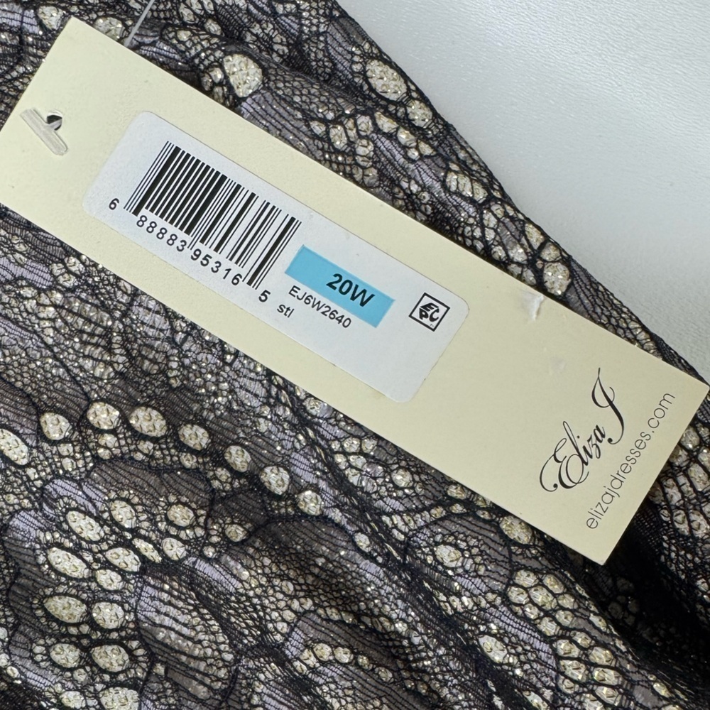 NWT Eliza J Taffeta & Lace Mix Media Ball Gown Womens Size 20W - Picture 10 of 15